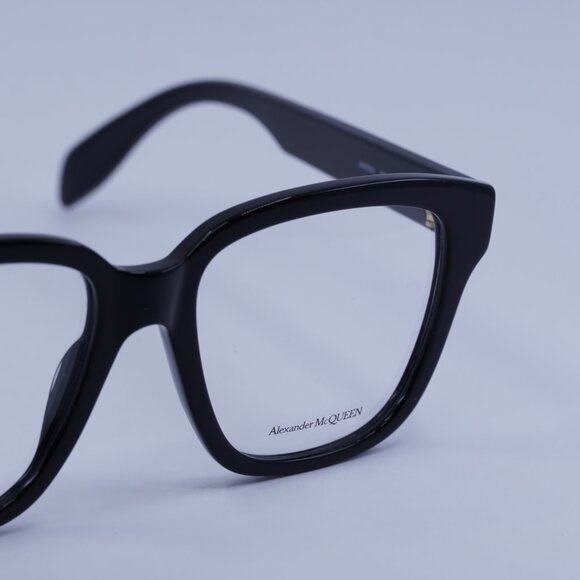 Alexander McQueen AM0333O 002 Eyeglasses Black 52mm Square Frame - Picture 2 of 10